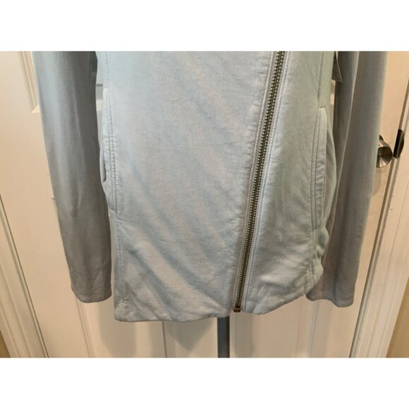 Helmut Lang Gray Zip-up Asymmetric Jacket W/Pockets, Size Medium - Picture 3 of 9